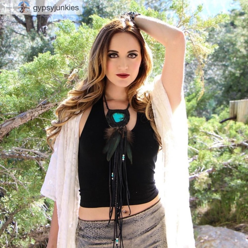 Gypsy Junkies boho white sheer kimono